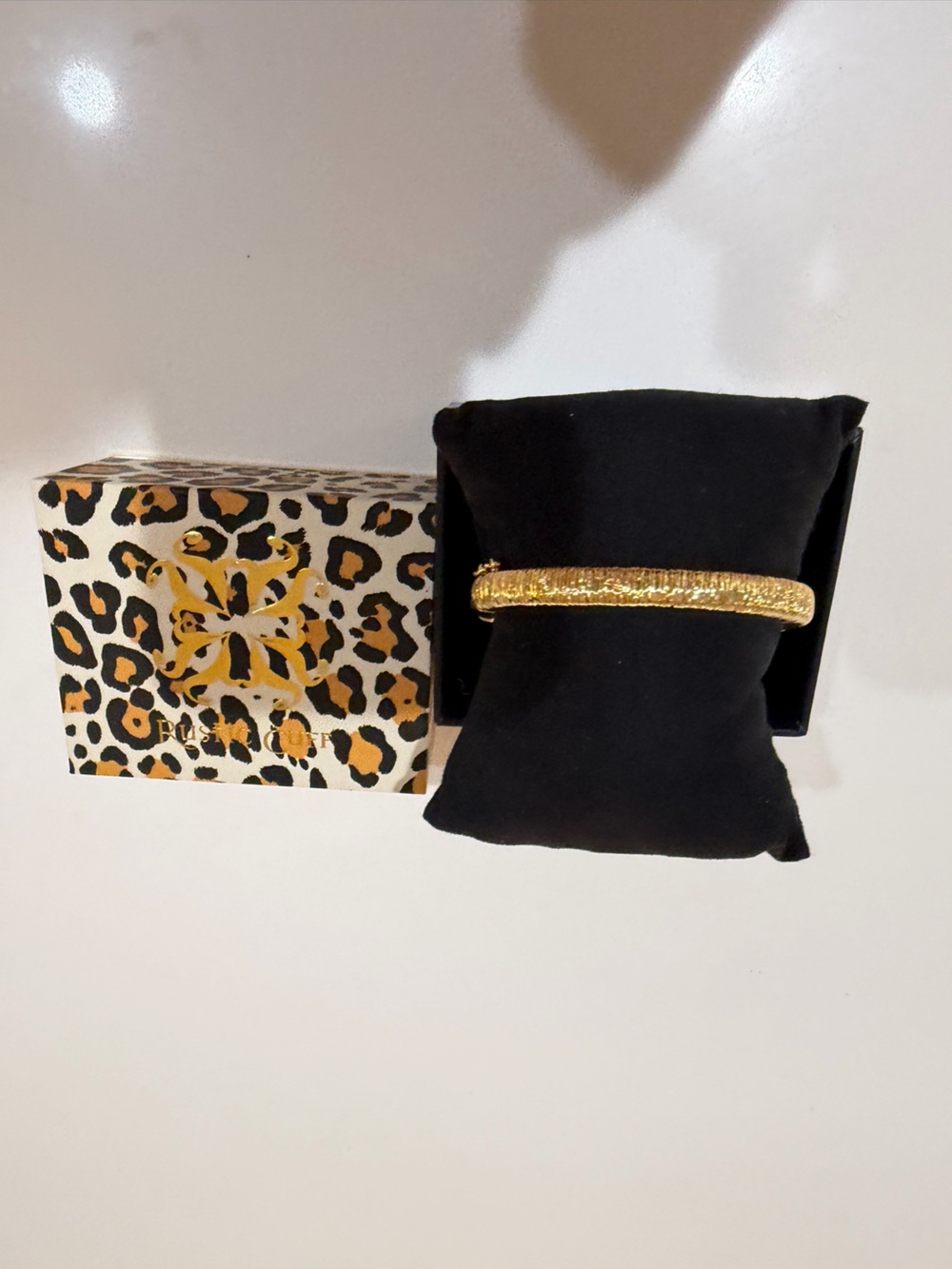 Rustic Cuff Gold Glitter Bangle